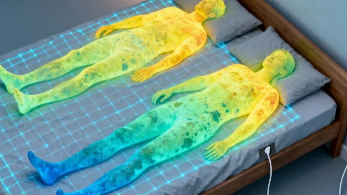 Grounding sheets covering a mattress